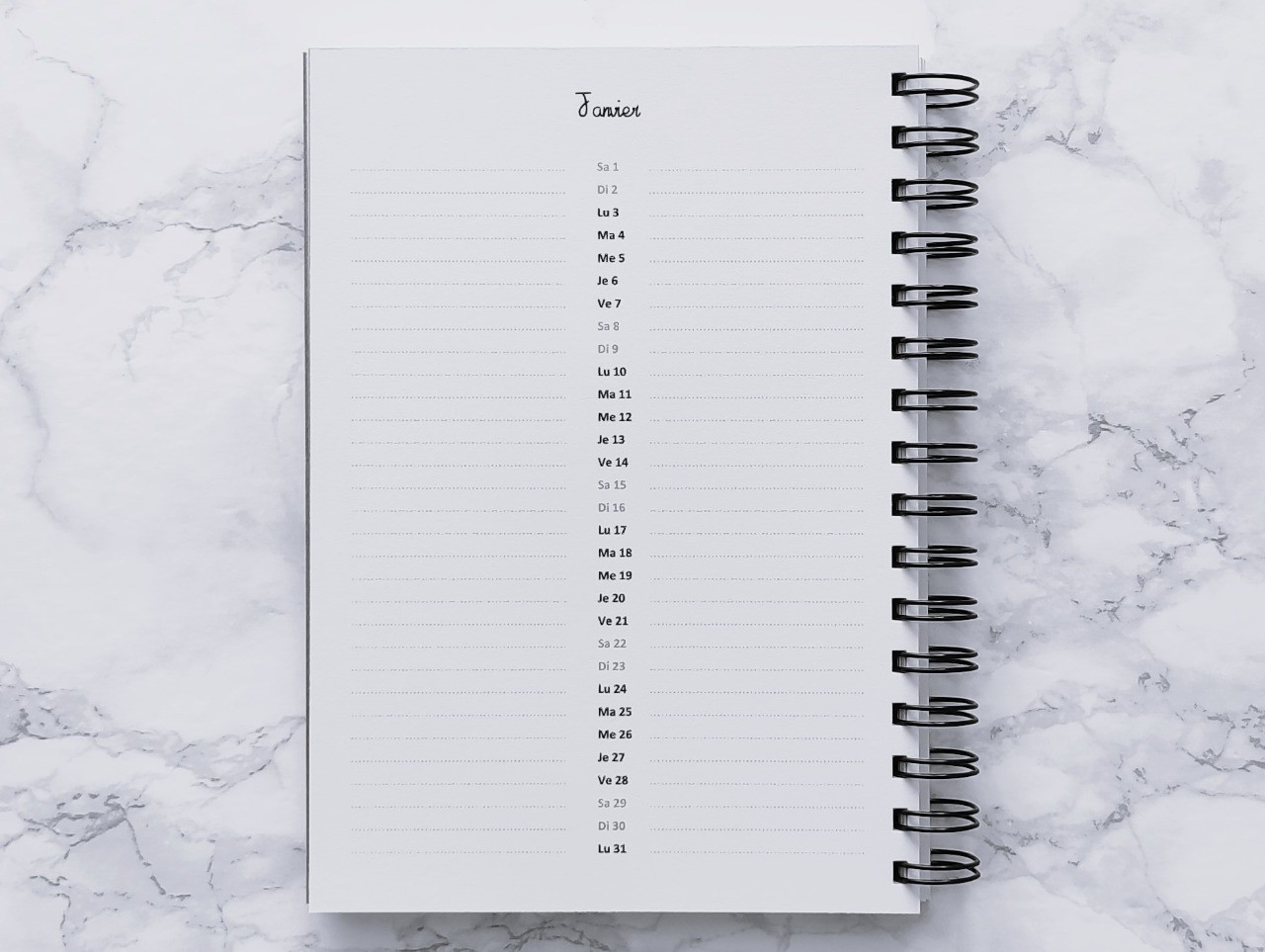 Agenda Mensuel - L'essentiel