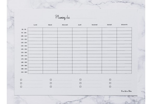 Plannings de la Semaine et de Vacances de