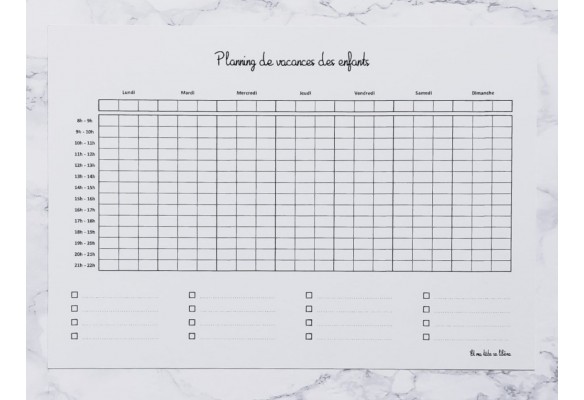 Plannings de la Semaine et de Vacances - 3 enfants