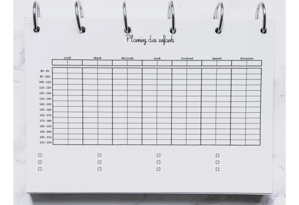 Planning 2 enfants - A5