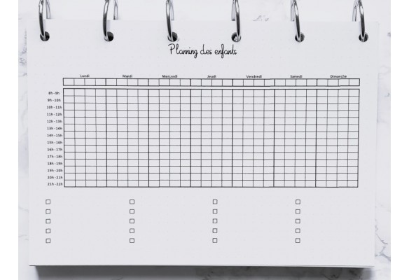 Planning 4 enfants - A5