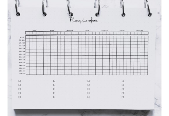 Planning 5 enfants - Bujo