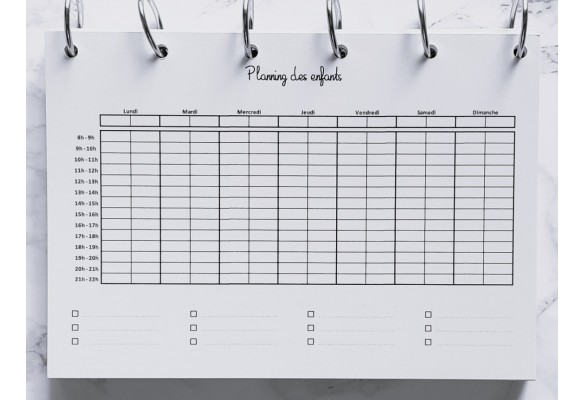 Planning 2 enfants - A4