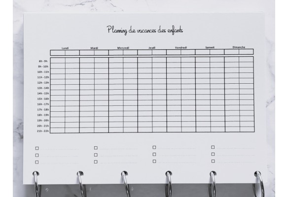 Planning 2 enfants - A4