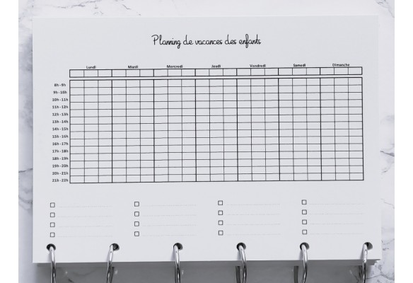 Planning 3 enfants - A4
