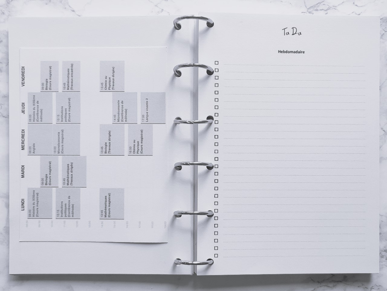 Agenda Etudiant - A5