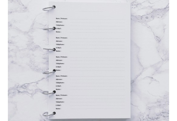 A personnaliser (Répertoire) - A6