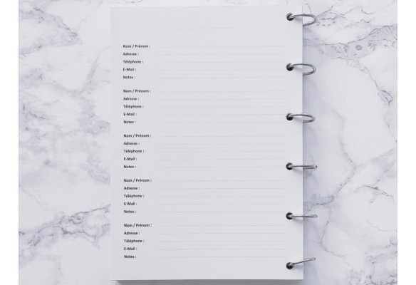 A personnaliser (Répertoire) - A6