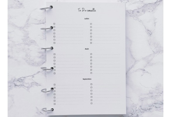 To Do sur 12 mois - A5