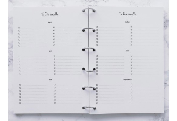 To Do sur 12 mois - A6