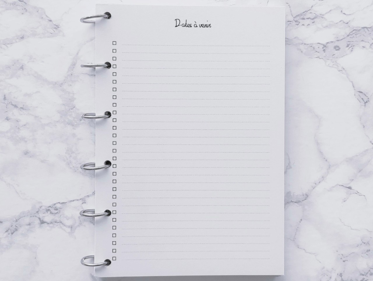 Dates à venir - A5