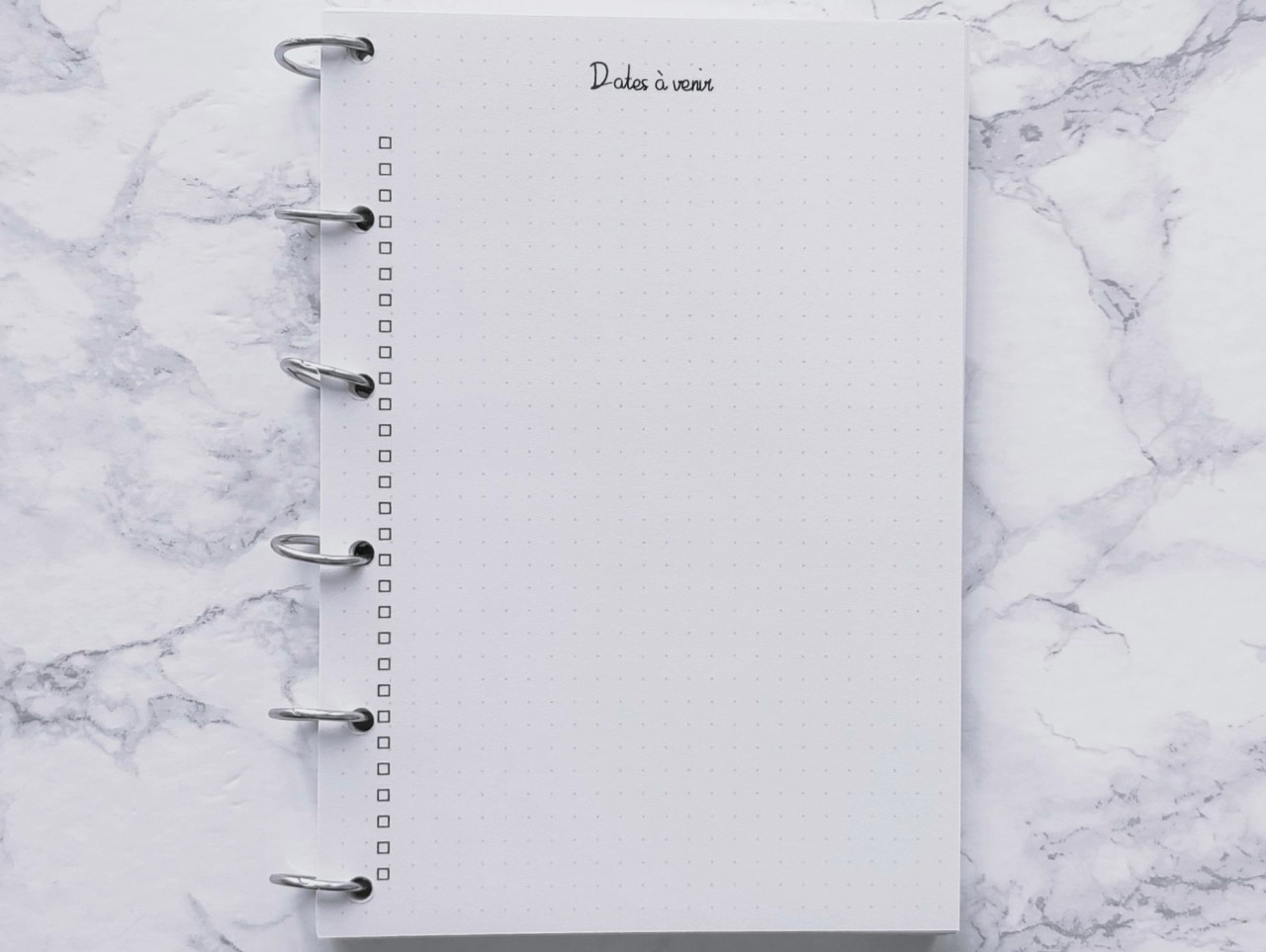 Dates à venir - Bujo