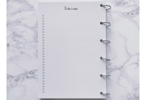 Dates à venir - Bujo