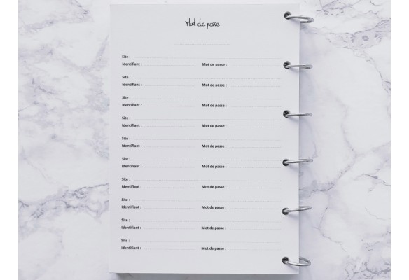 Mot de passe à titrer - A5