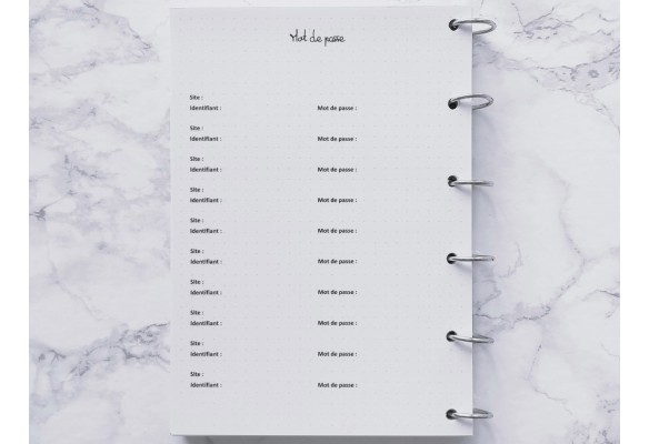 Mot de passe à titrer - Bujo