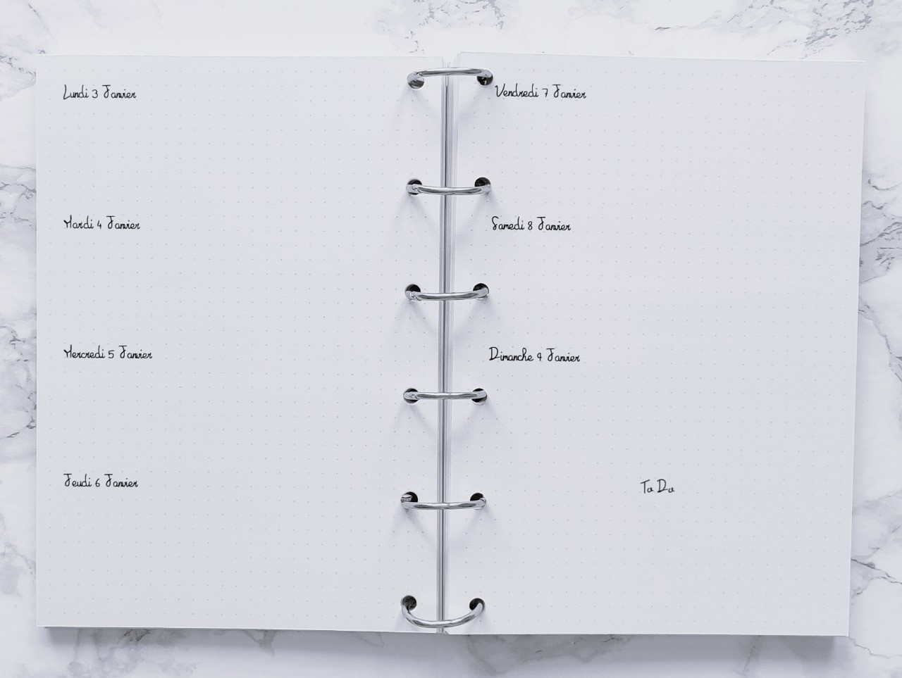 Agenda hebdomadaire - Bujo