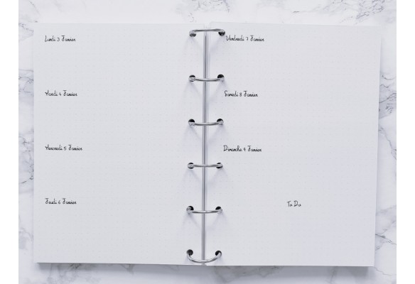 Agenda hebdomadaire - Bujo