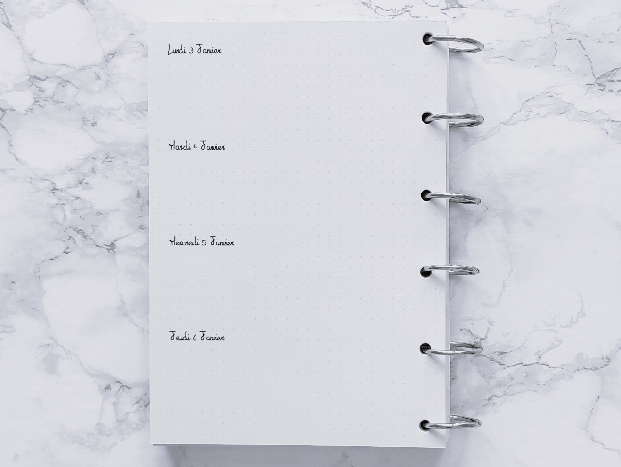 Agenda hebdomadaire - Bujo