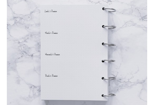 Agenda hebdomadaire - Bujo