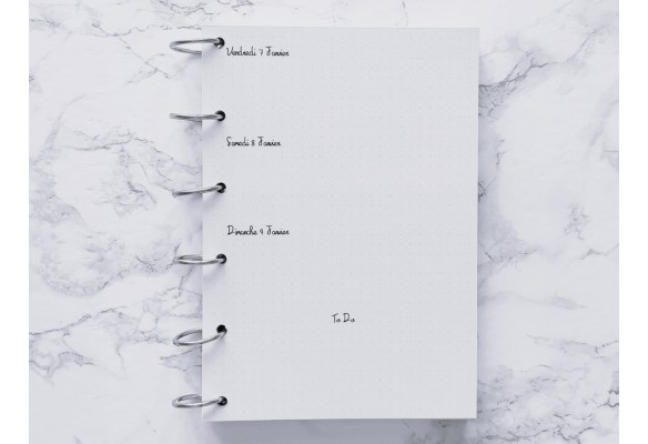 Agenda hebdomadaire - Bujo