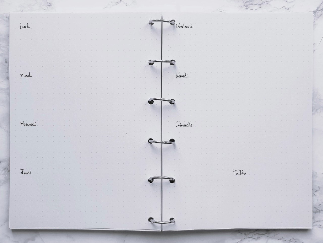 Agenda hebdomadaire - Bujo