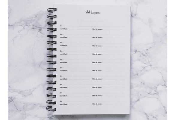 Carnet Mot de passe à titrer - Vie pratique