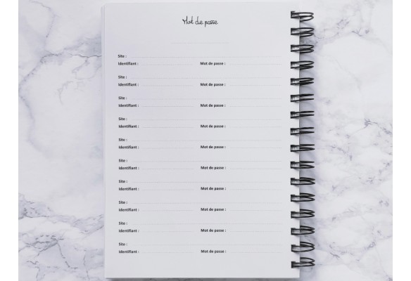 Carnet Mot de passe à titrer - Vie pratique