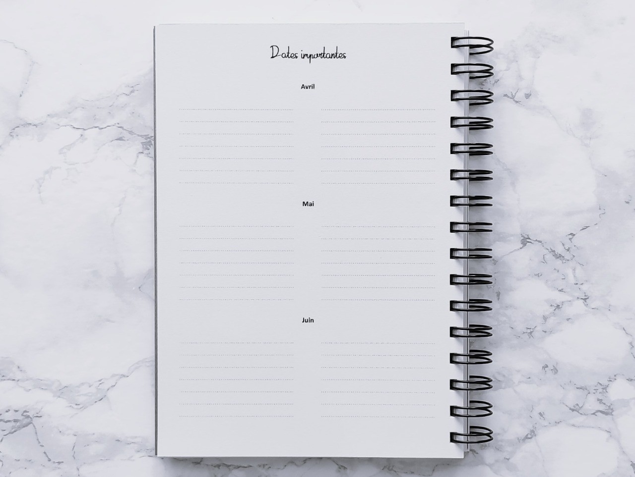 Agenda Hebdomadaire avec les heures - L'Essentiel