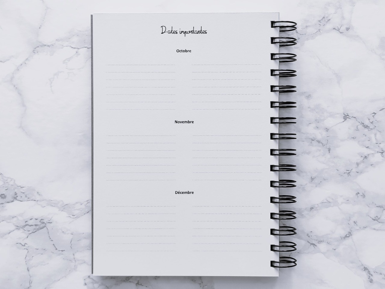 Agenda Hebdomadaire avec les heures - L'Essentiel