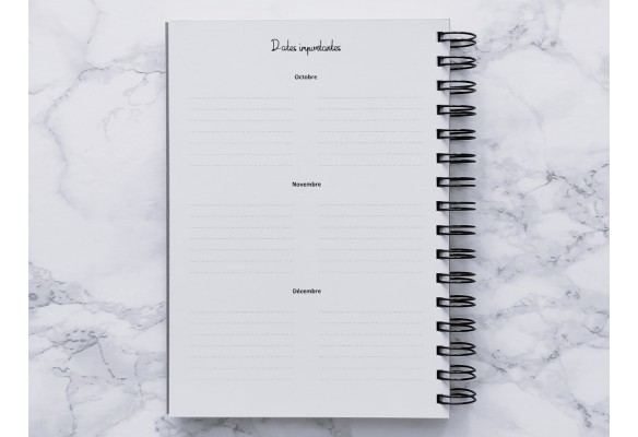 Agenda Hebdomadaire avec les heures - L'Essentiel