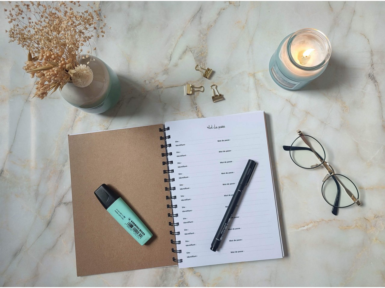 Carnet et agenda sur-mesure A5 - Spirales