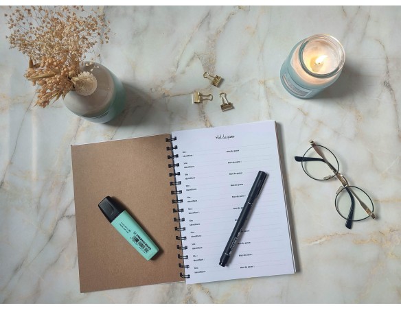 Carnet et agenda sur-mesure A5 - Spirales