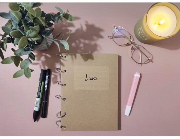 Carnet et agenda sur-mesure A5 - Anneaux de reliure