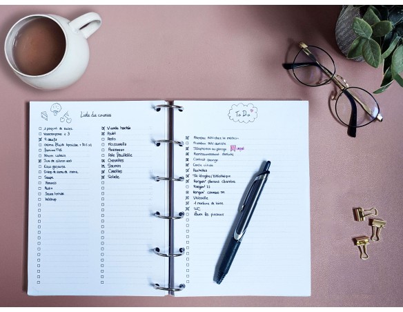 Carnet et agenda sur-mesure A5 - Anneaux de reliure