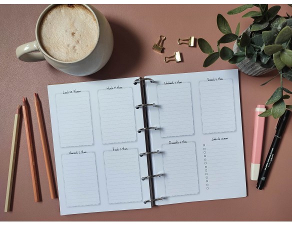 Carnet et agenda sur-mesure A5 - Anneaux de reliure