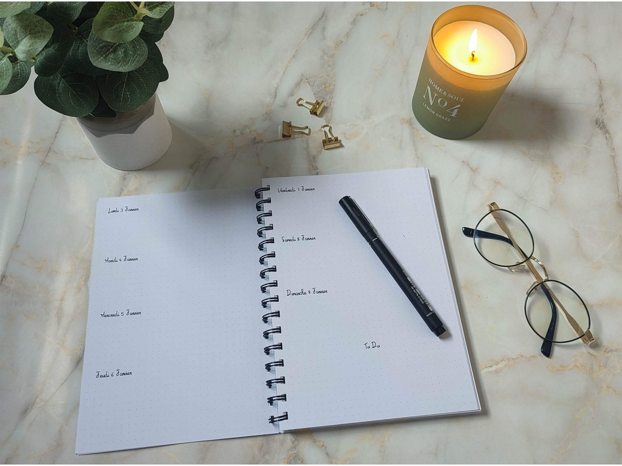 Bullet journal sur-mesure A5 - Spirales