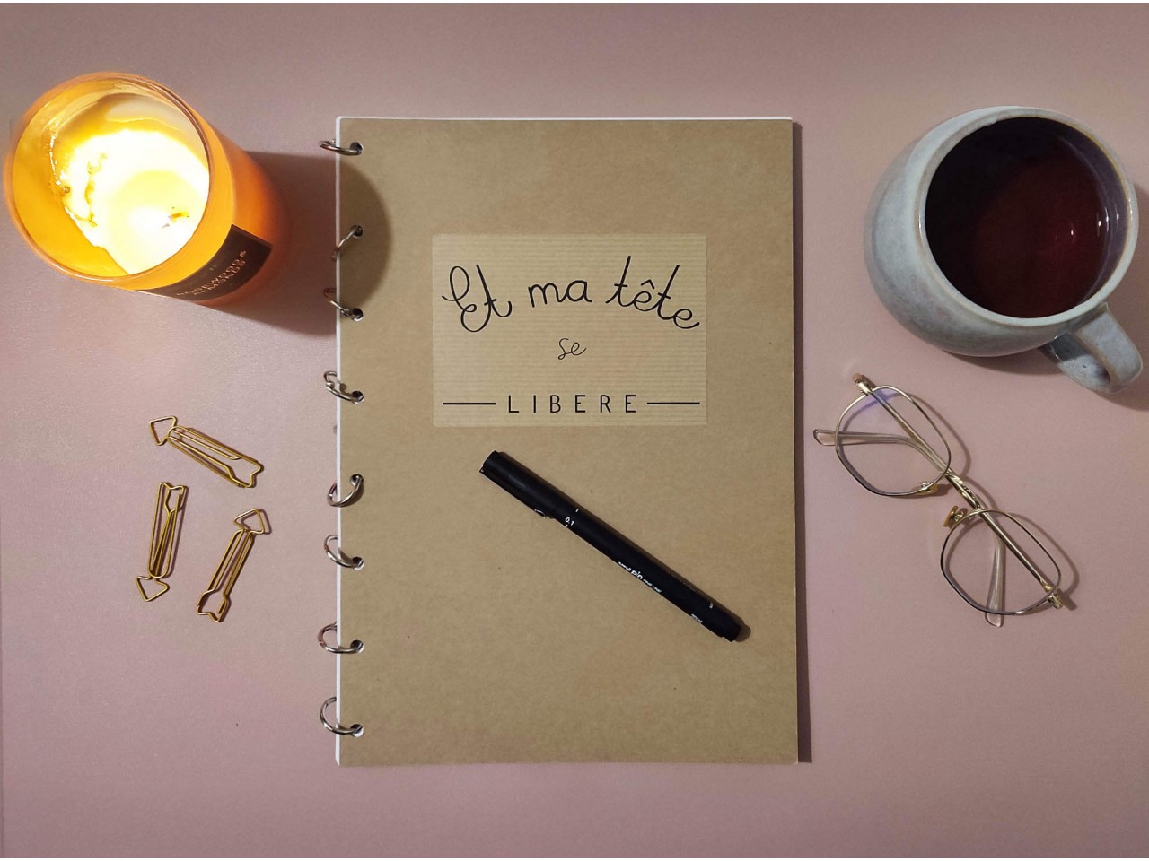 Cahier et agenda sur-mesure A4 - Anneaux de...