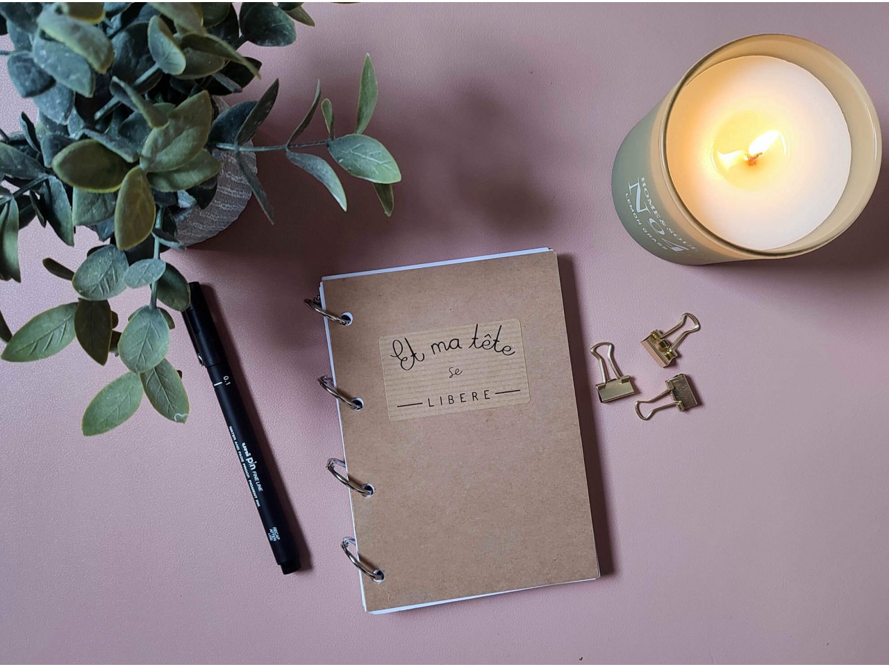 Carnet et agenda sur-mesure A6 - Anneaux de...