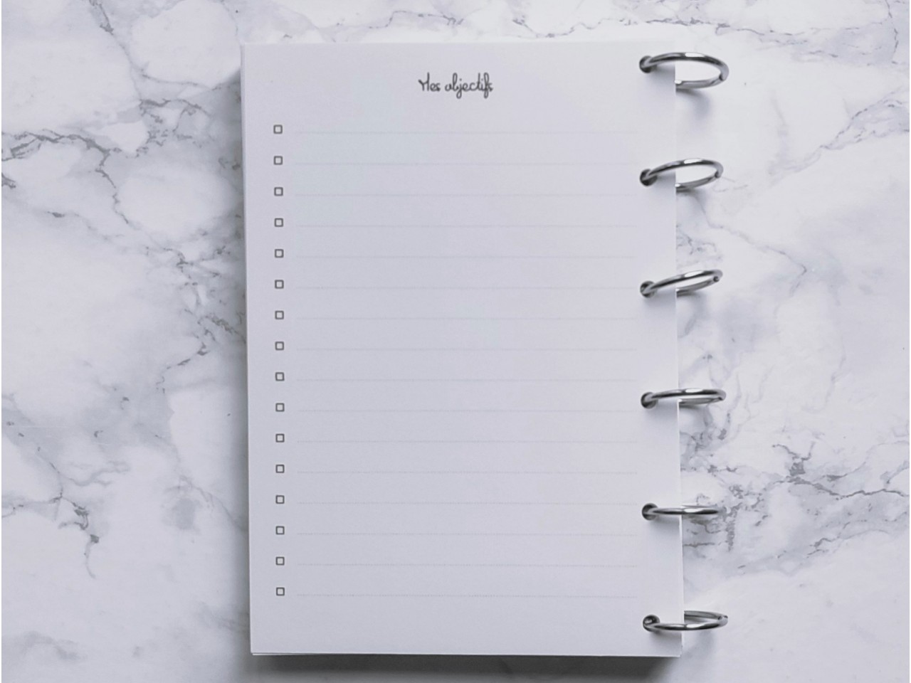 Mes objectifs de l'année - A6