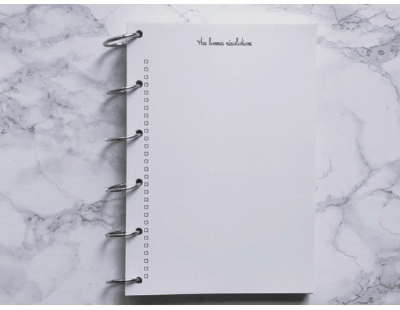 Mes bonnes résolutions de l'année - Bujo