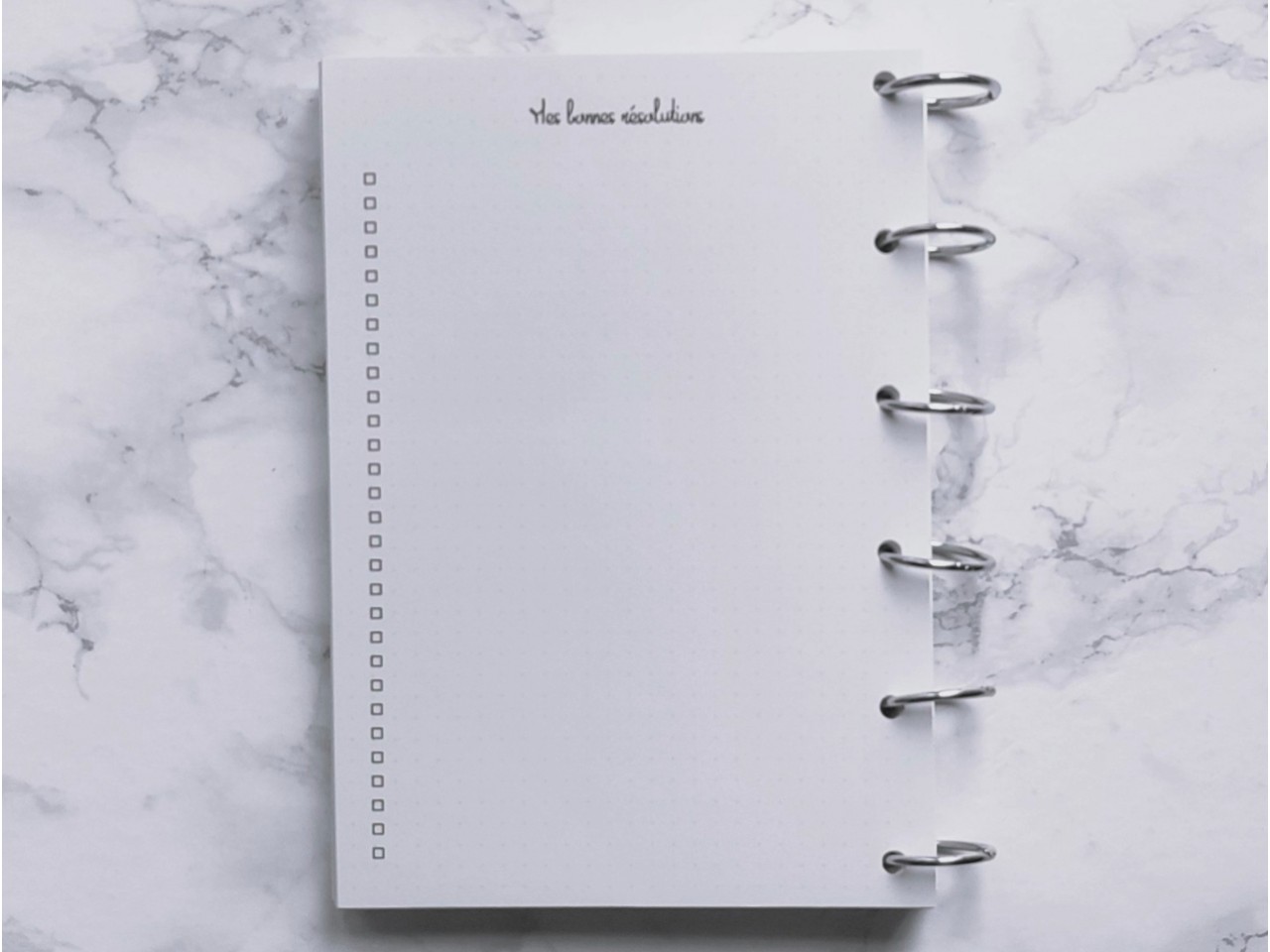 Mes bonnes résolutions de l'année - Bujo