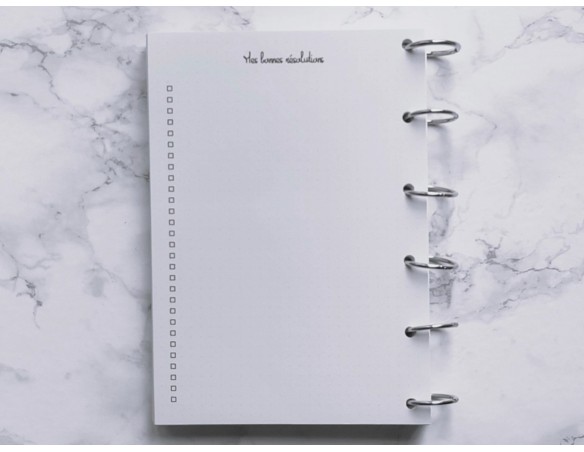 Mes bonnes résolutions de l'année - Bujo