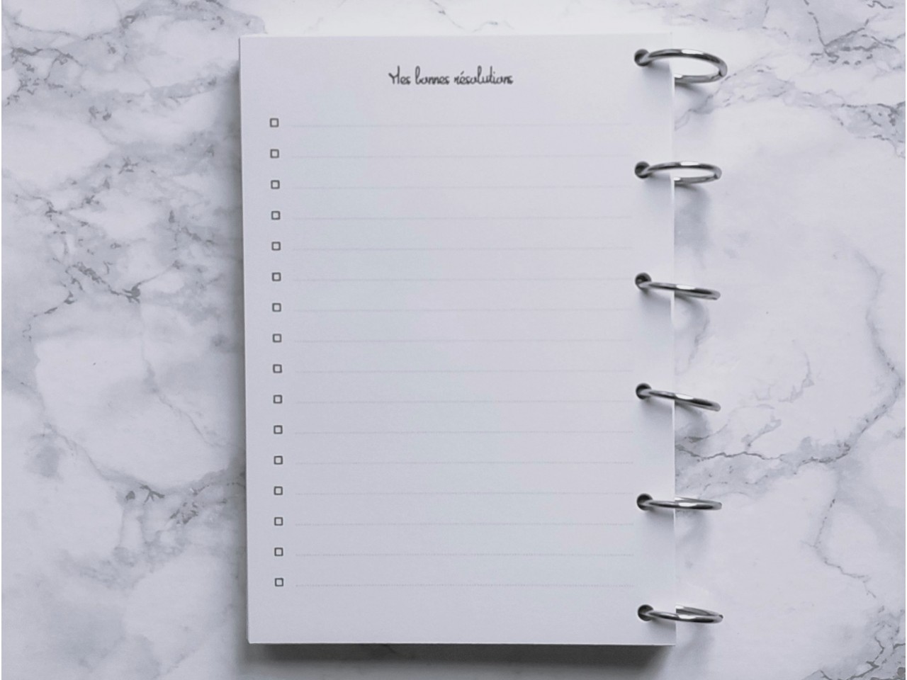 Mes bonnes résolutions de l'année - A5