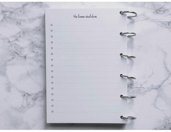 Mes bonnes résolutions de l'année - A4