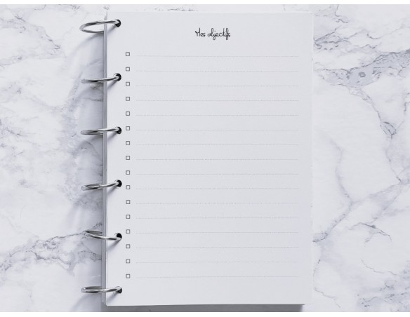 Mes objectifs & bonnes résolutions - A4