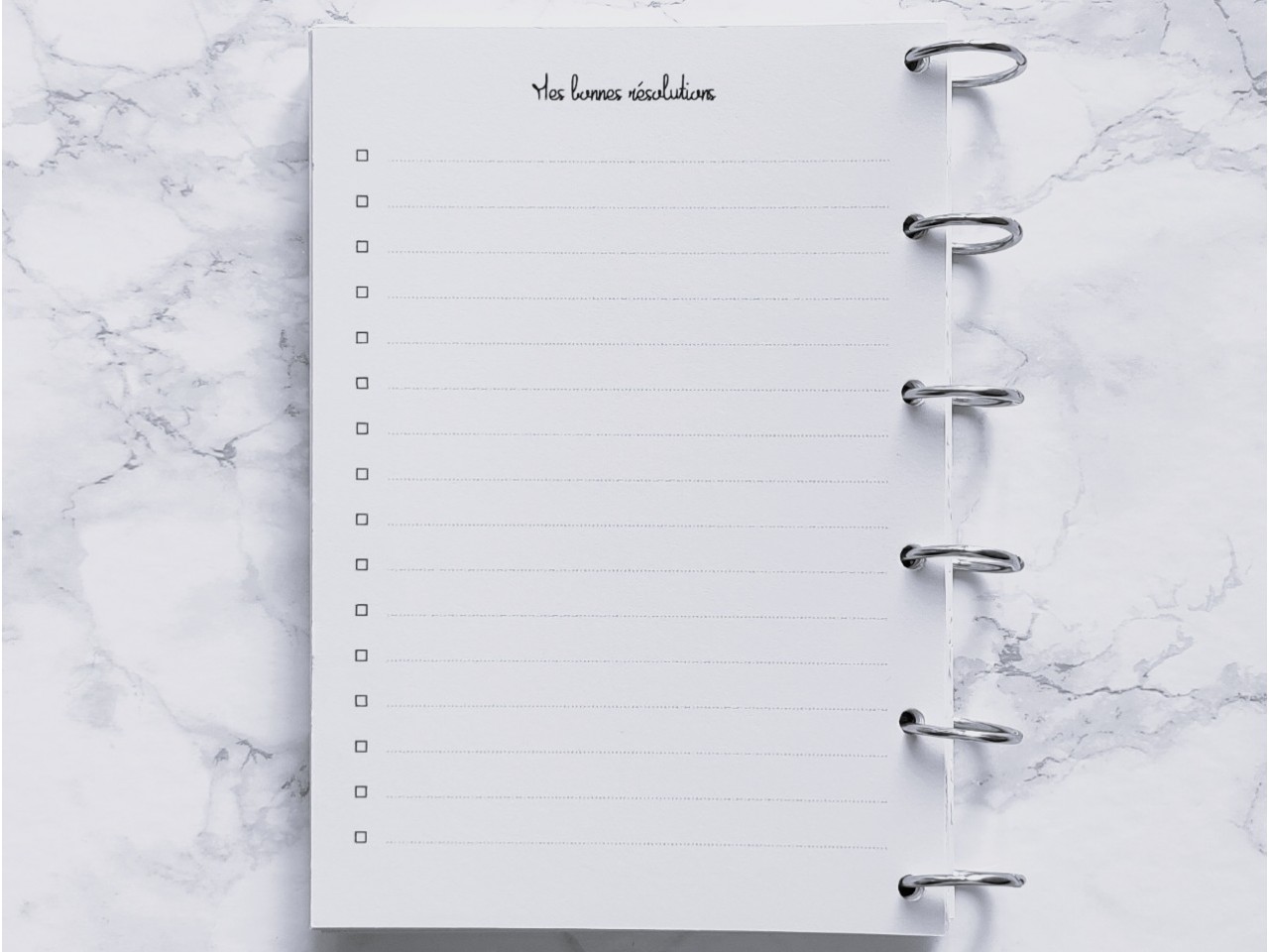 Mes objectifs & bonnes résolutions - A4