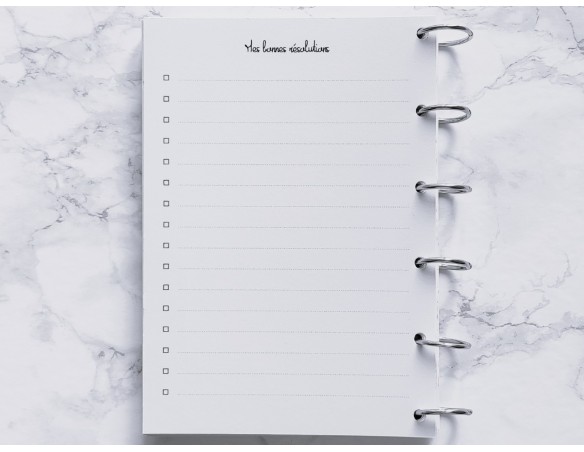 Mes objectifs & bonnes résolutions - A4