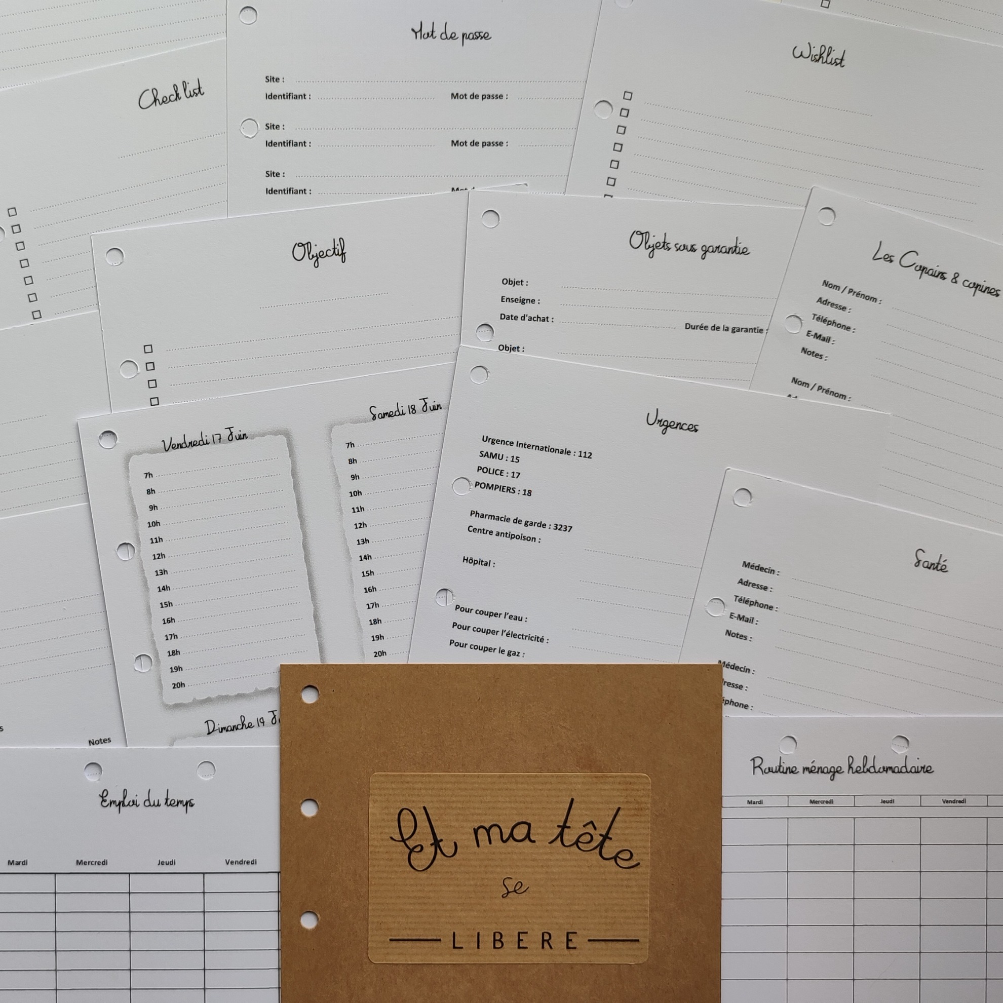 Stickers mensuels pour bullet journal personnalisable